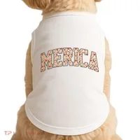 Fast Food Pattern Merica Doggie Tank thumb 0