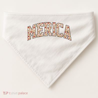 Fast Food Pattern Merica USA-Made Doggie Bandana
