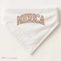 Fast Food Pattern Merica USA-Made Doggie Bandana thumb 0