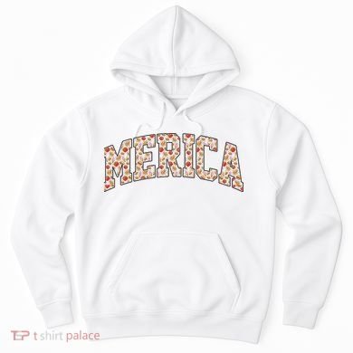 Fast Food Pattern Merica Hoodie