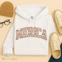 Fast Food Pattern Merica Hoodie thumb 4