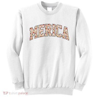 Fast Food Pattern Merica Sweatshirt