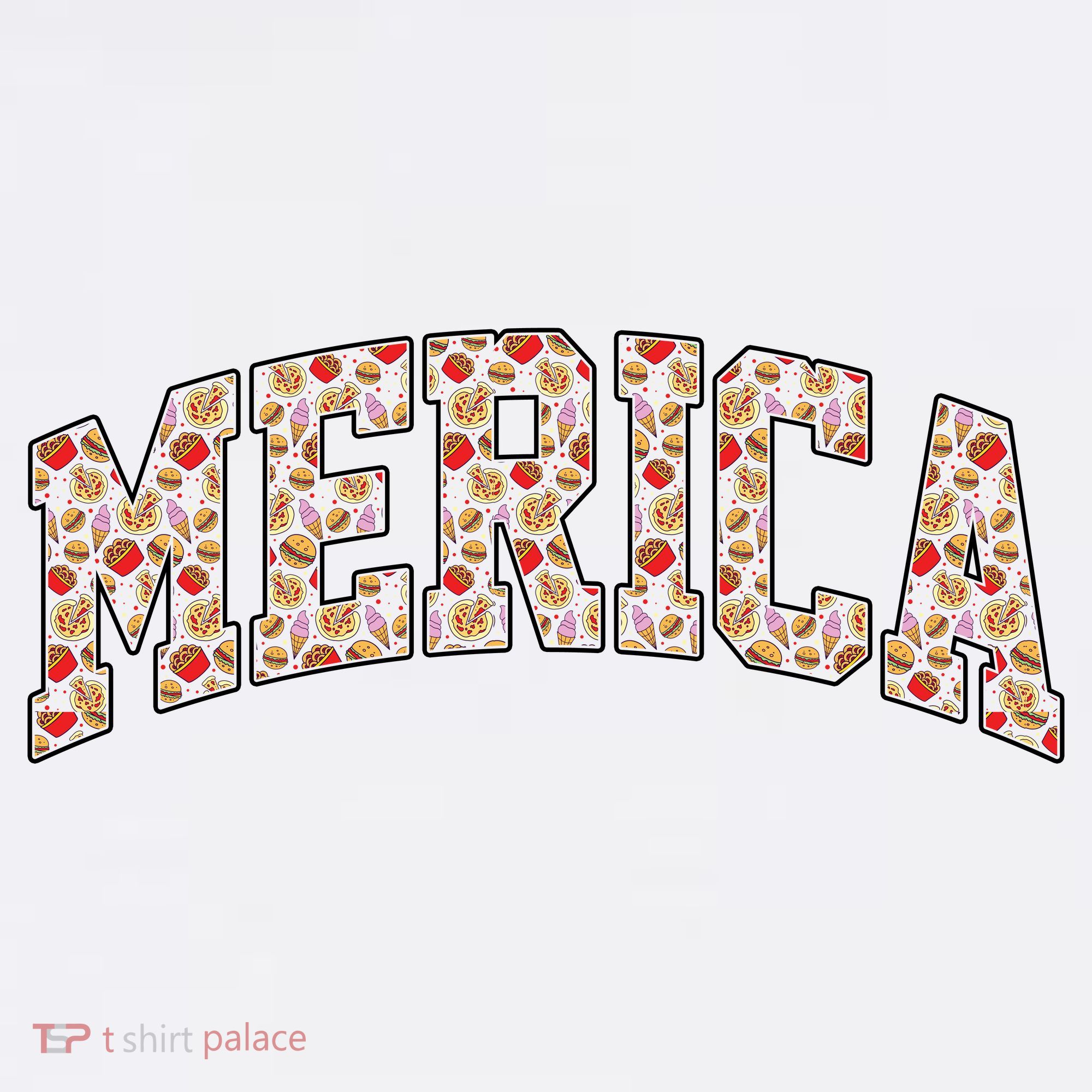 Fast Food Pattern Merica Sweatshirt