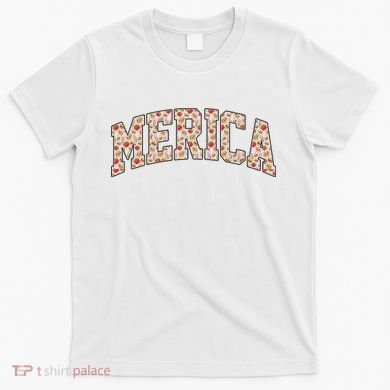 Fast Food Pattern Merica T-Shirt