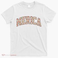 Fast Food Pattern Merica T-Shirt thumb 0