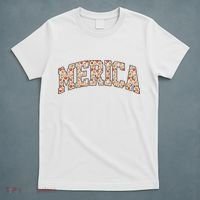 Fast Food Pattern Merica T-Shirt thumb 5