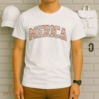 Fast Food Pattern Merica T-Shirt thumb 6