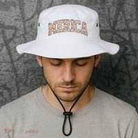 Fast Food Pattern Merica Bucket Hat thumb 2