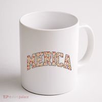 Fast Food Pattern Merica Coffee Mug thumb 1