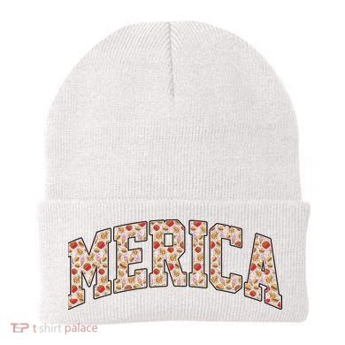 Fast Food Pattern Merica Beanie