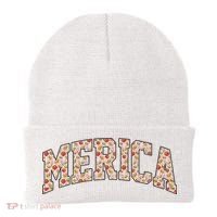 Fast Food Pattern Merica Beanie thumb 0