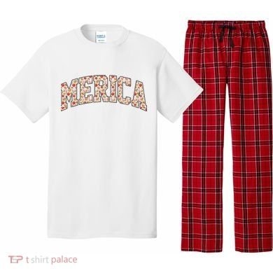 Fast Food Pattern Merica Pajama Set