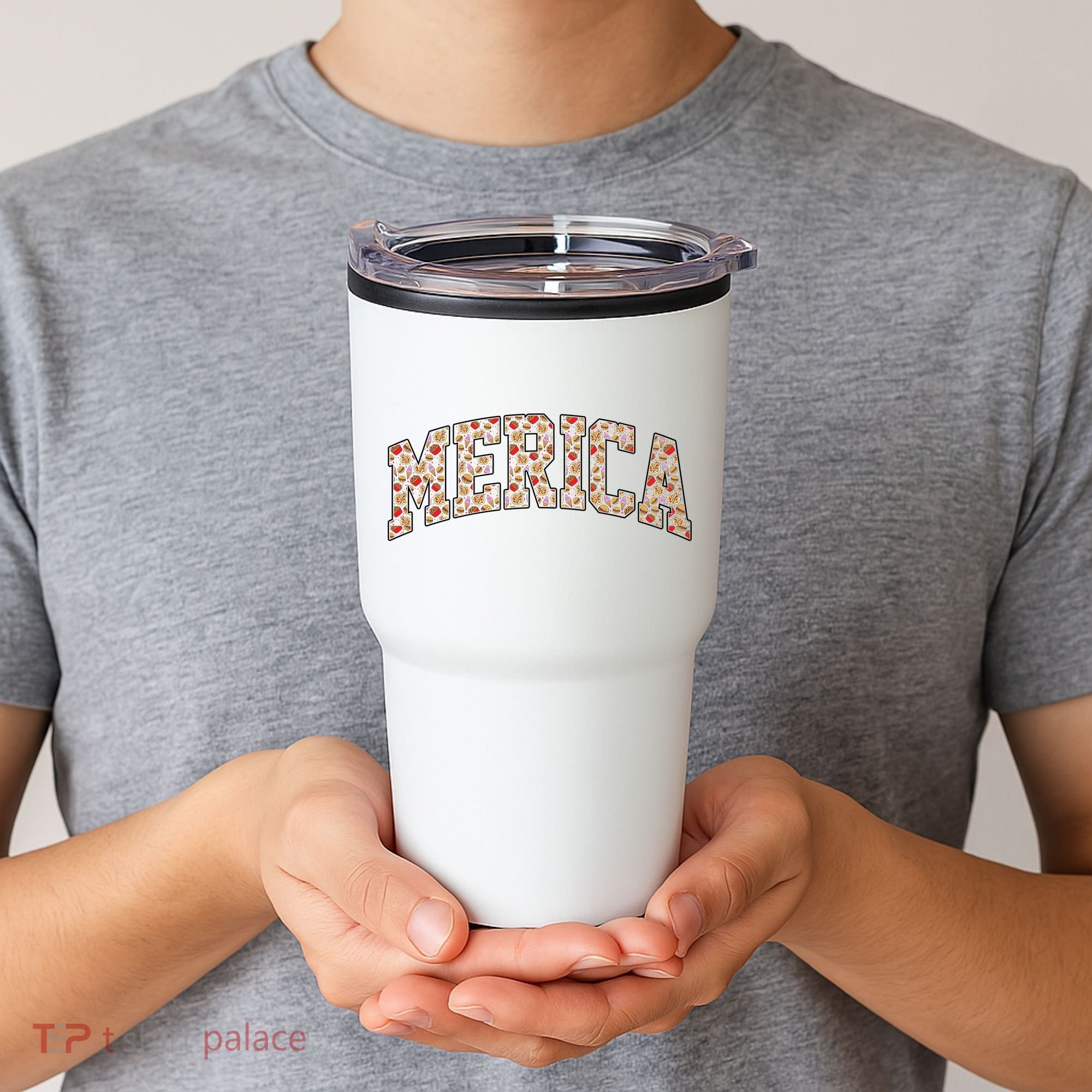 Fast Food Pattern Merica Tumbler