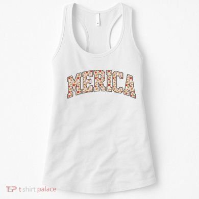 Fast Food Pattern Merica Women's Tank Top