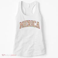 Fast Food Pattern Merica Women's Tank Top thumb 0