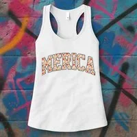 Fast Food Pattern Merica Women's Tank Top thumb 3