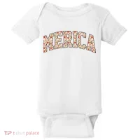 Fast Food Pattern Merica Baby Bodysuit thumb 0