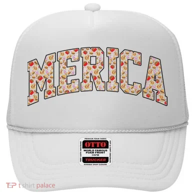 Fast Food Pattern Merica Hat