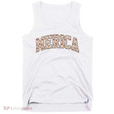 Fast Food Pattern Merica Tank Top