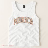 Fast Food Pattern Merica Tank Top thumb 2