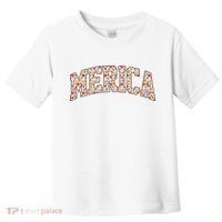 Fast Food Pattern Merica Toddler T-Shirt thumb 0