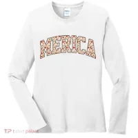 Fast Food Pattern Merica Women's Long Sleeve Shirt thumb 0