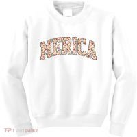 Fast Food Pattern Merica Kids Sweatshirt thumb 0