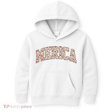 Fast Food Pattern Merica Kids Hoodie