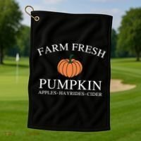 Farm Fresh Pumpkin Golf Towel thumb 1