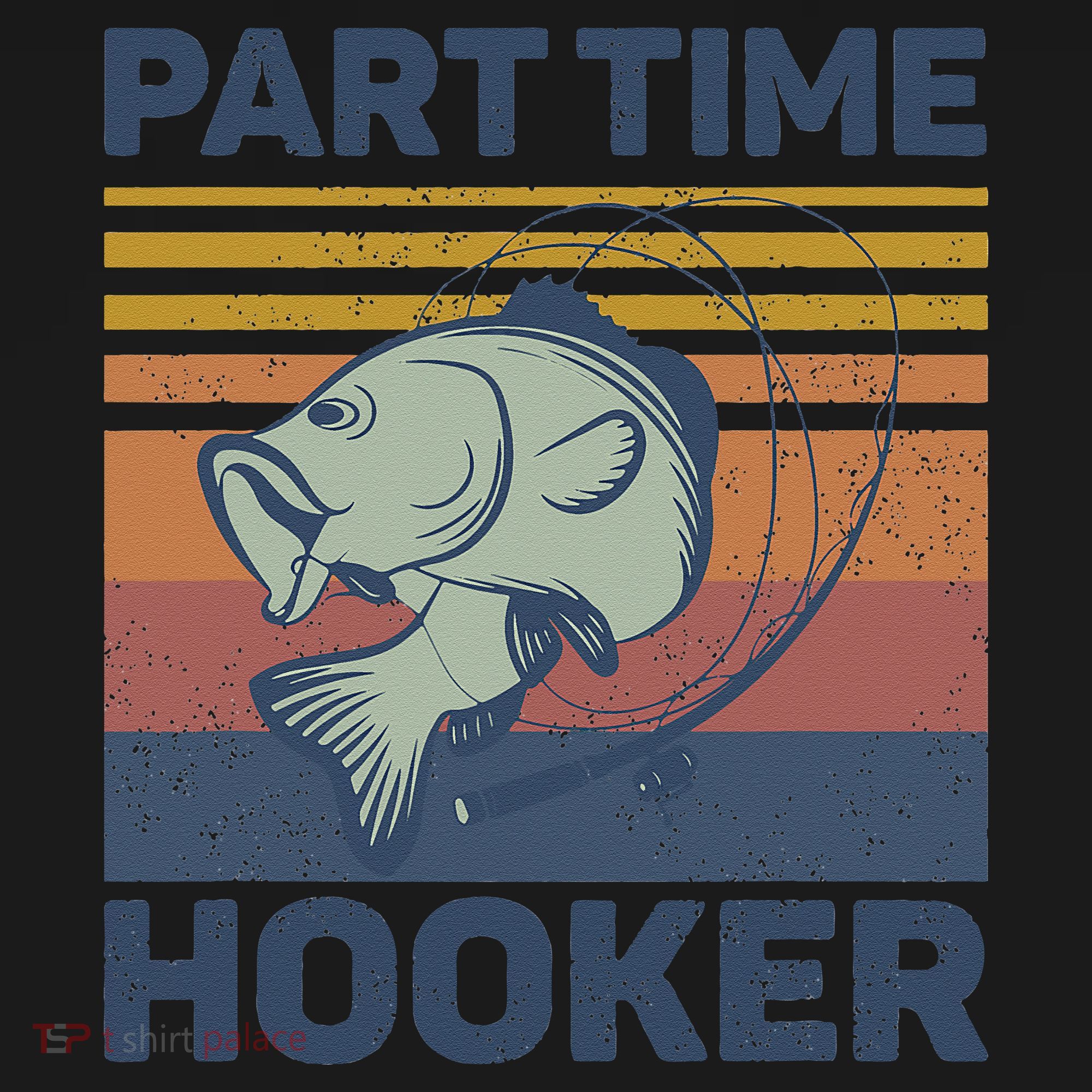 Funny Fishing Part Time Hooker USA-Made Doggie Bandana