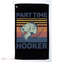 Funny Fishing Part Time Hooker Golf Towel thumb 0