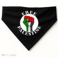 freepalestine free palestine USA-Made Doggie Bandana thumb 0