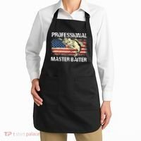 Funny Fishing Professional Master Baiter Retro American Flag Apron thumb 2