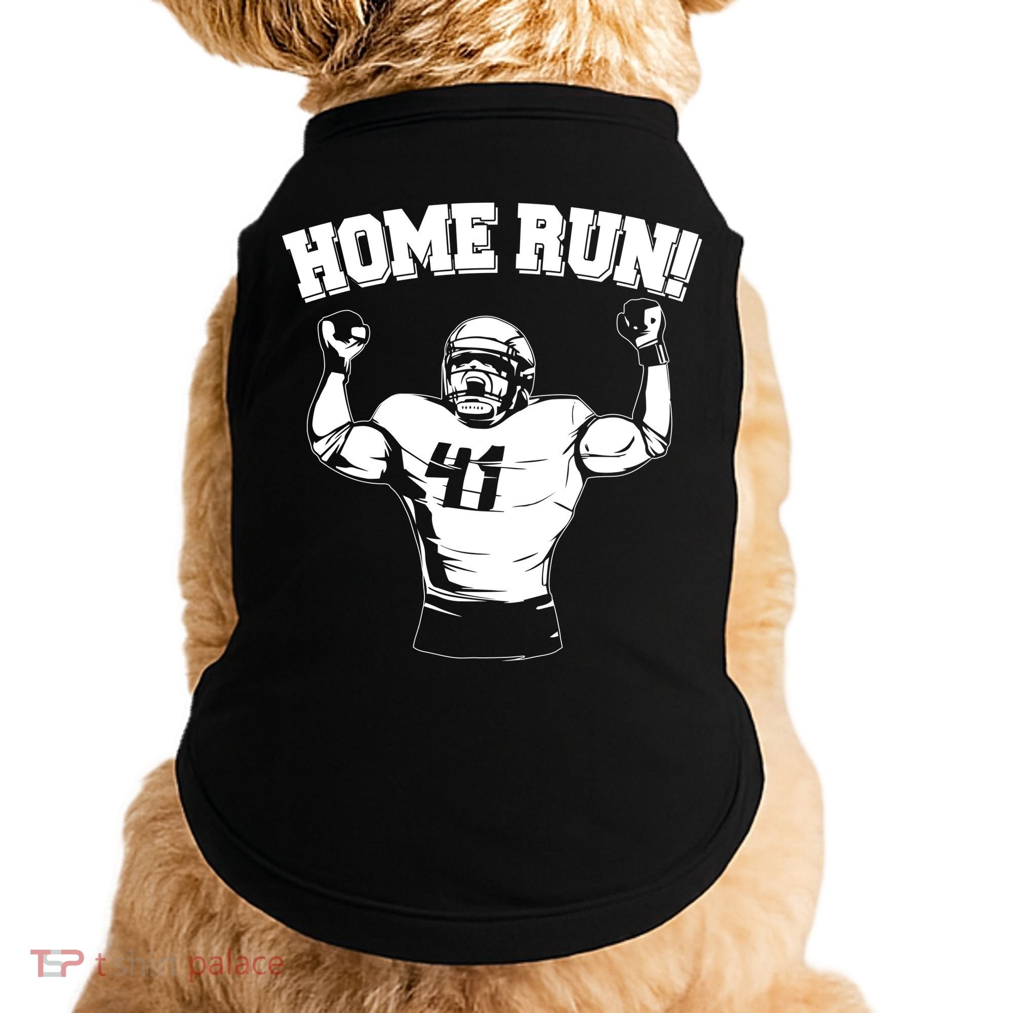 Funny Football Player Home Run Doggie Tank