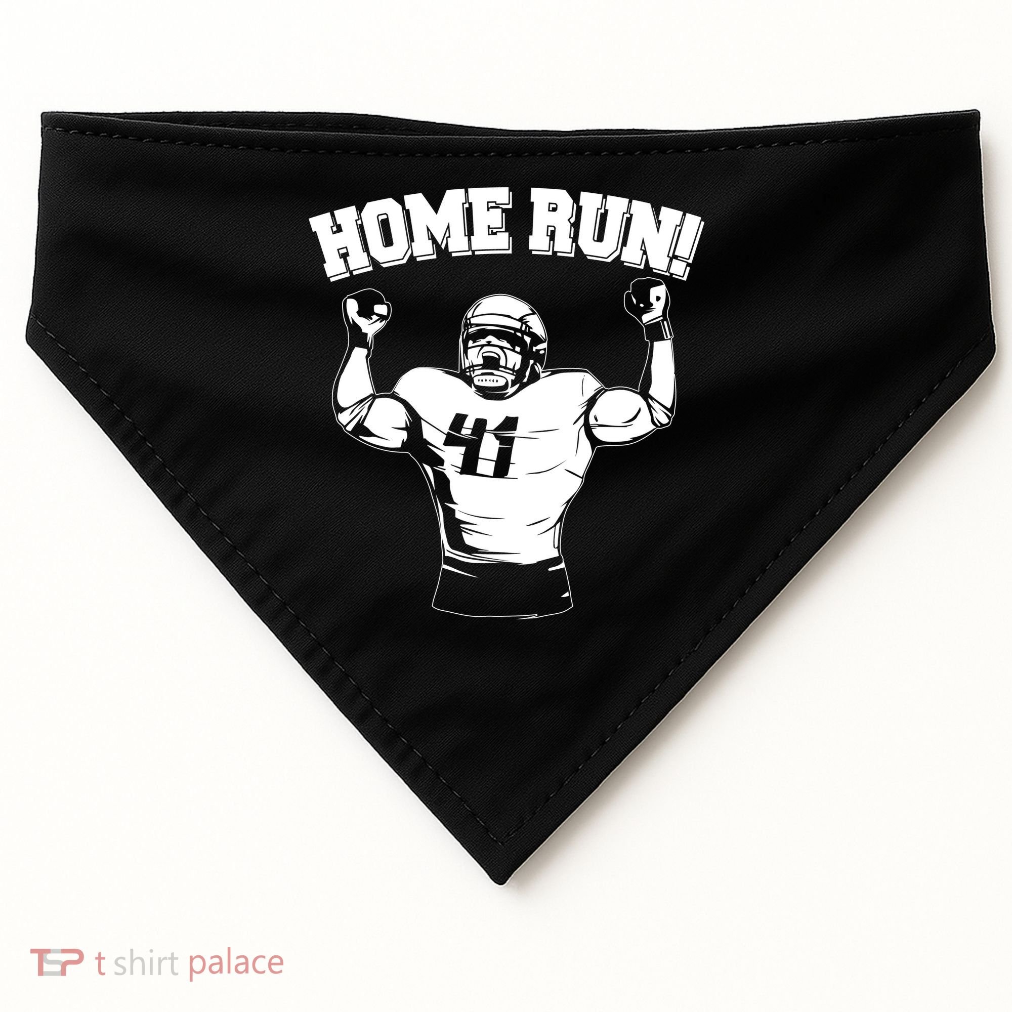 Funny Football Player Home Run USA-Made Doggie Bandana