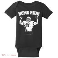 Funny Football Player Home Run Baby Bodysuit thumb 0