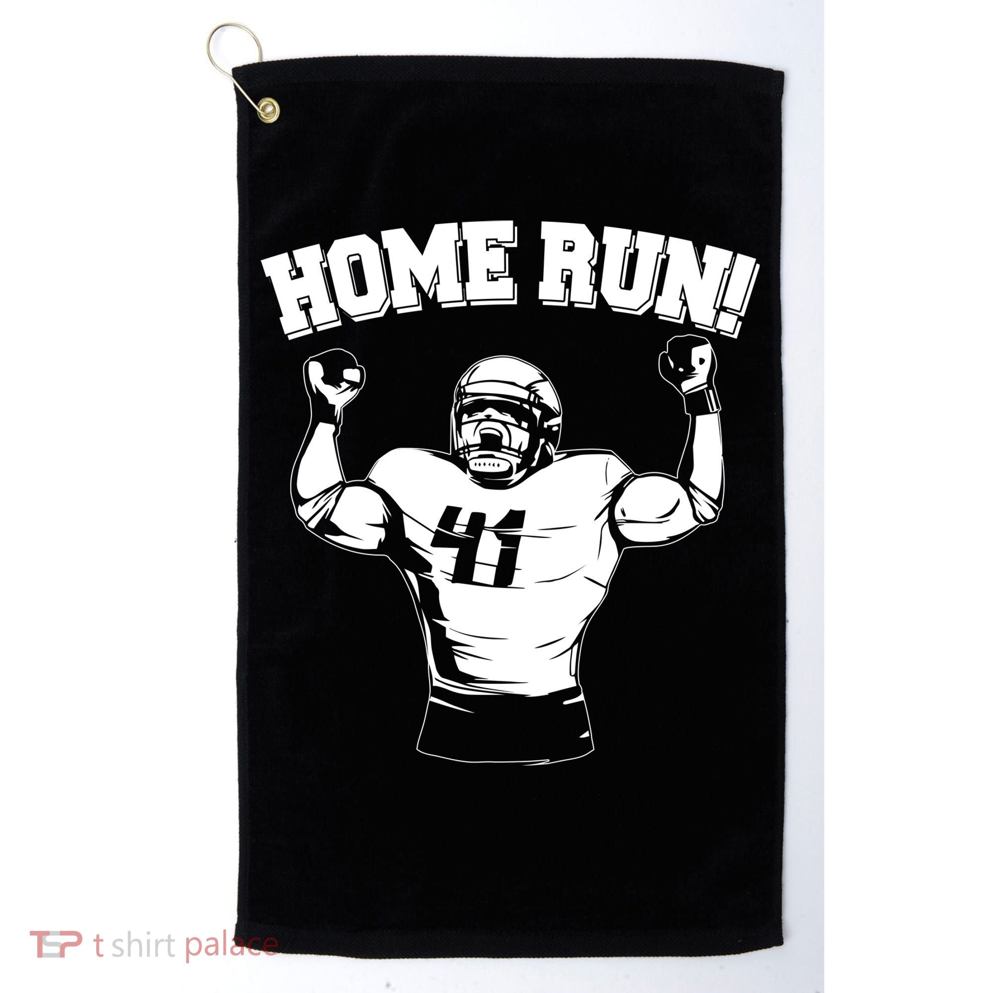Funny Football Player Home Run Golf Towel