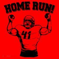 Funny Football Player Home Run Santa Hat thumb 1