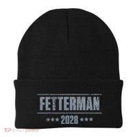 Fetterman For President 2028 Democratic Resistance Trump Beanie thumb 0