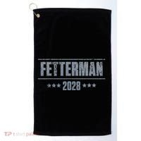 Fetterman For President 2028 Democratic Resistance Trump Golf Towel thumb 0