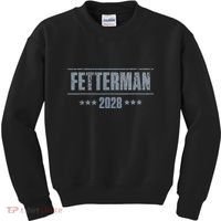 Fetterman For President 2028 Democratic Resistance Trump Kids Sweatshirt thumb 0