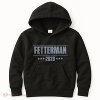 Fetterman For President 2028 Democratic Resistance Trump Kids Hoodie thumb 0