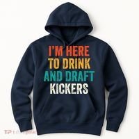 Fantasy Football Party Drink Draft Kickers Funny Sport Retro Hoodie thumb 0