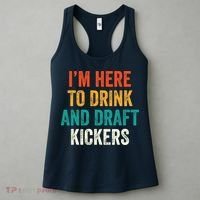 Fantasy Football Party Drink Draft Kickers Funny Sport Retro Women's Tank Top thumb 3