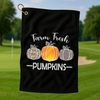 Farm Fresh Pumpkins Golf Towel thumb 1