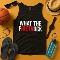 Funny Fireman Quote What The Firetruck For Firefighter Tank Top thumb 4