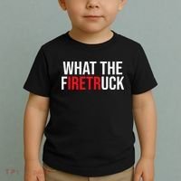 Funny Fireman Quote What The Firetruck For Firefighter Toddler T-Shirt thumb 2