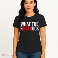Funny Fireman Quote What The Firetruck For Firefighter Women's T-Shirt thumb 4