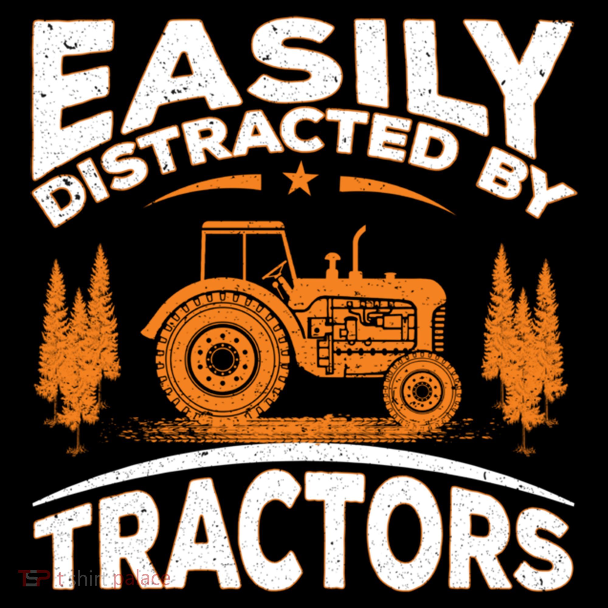 Funny Farming Quote Gift Easily Distracted By Tractors Funny Gift Coffee Mug