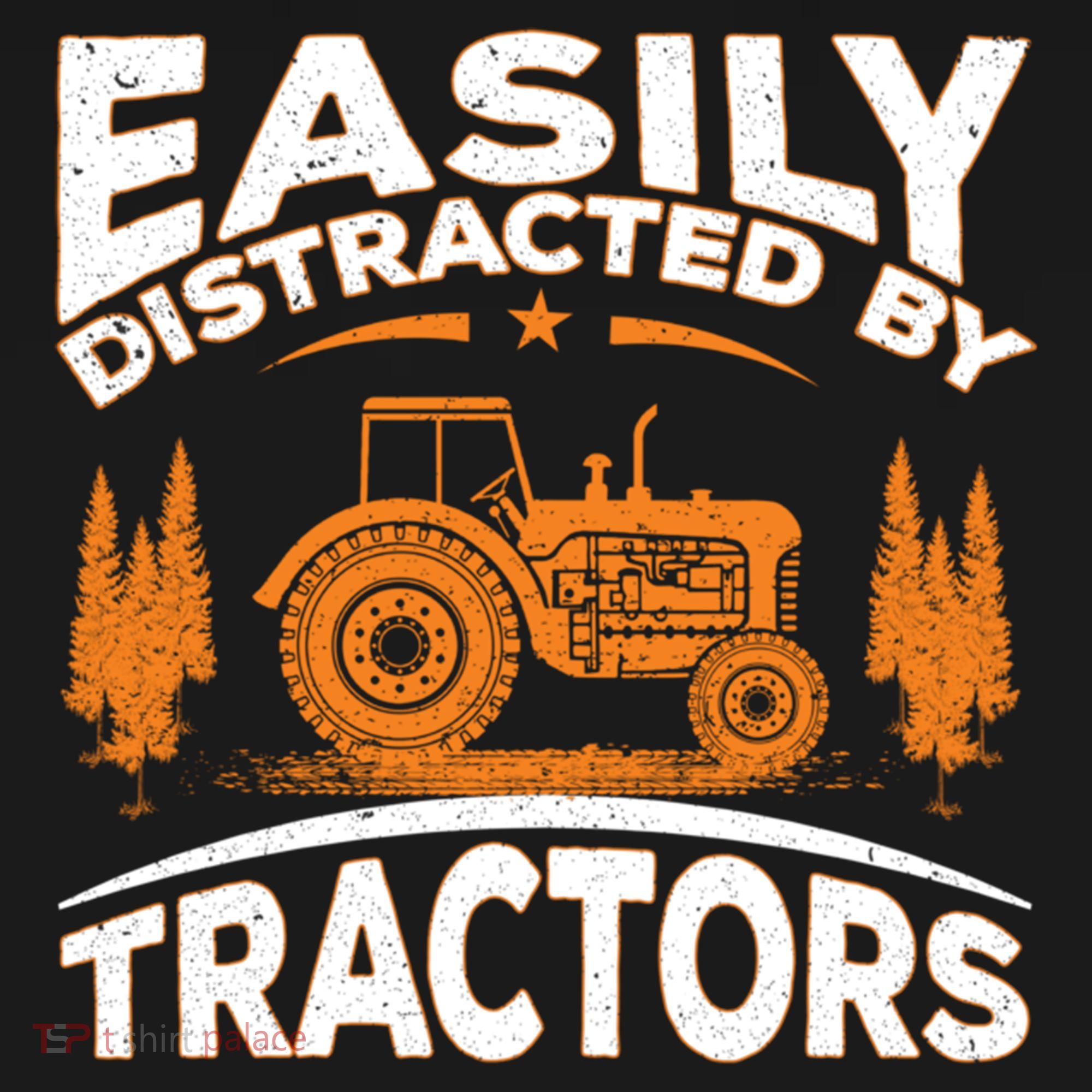Funny Farming Quote Gift Easily Distracted By Tractors Funny Gift Ornament
